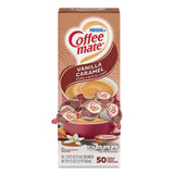 Coffee mate® Liquid Coffee Creamer, Vanilla Caramel, 0.38 oz Mini Cups, 50/Box (NES79129) Each