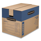 Bankers Box® SmoothMove Prime Moving/Storage Boxes, Hinged Lid, Regular Slotted Container (RSC), 18" x 24" x 18", Brown/Blue, 6/Carton (FEL0062901) Case of 6