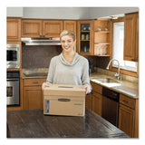 Bankers Box® SmoothMove Maximum Strength Moving Boxes, Half Slotted Container (HSC), Medium, 12.25" x 18.5" x 12", Brown/Blue, 8/Pack (FEL7710301) Case of 8