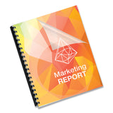 Fellowes® Crystals Transparent Presentation Covers for Binding Systems, Clear, with Square Corners, 11 x 8.5, 3-Hole Punched, 100/Pack (FEL5293701) Pack of 100