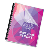 Fellowes® Crystals Transparent Presentation Covers for Binding Systems, Clear, with Round Corners, 11.25 x 8.75, Punched, 100/Pack (FEL5293401) Pack of 100