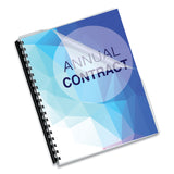 Fellowes® Crystals Transparent Presentation Covers for Binding Systems, Clear, with Round Corners, 11.25 x 8.75, Unpunched, 100/Pack (FEL52311) Pack of 100