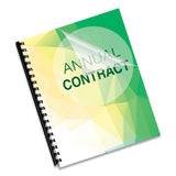 Fellowes® Crystals Transparent Presentation Covers for Binding Systems, Clear, with Square Corners 11 x 8.5, Unpunched, 200/Pack (FEL5204303) Pack of 200