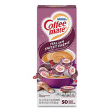 Coffee mate® Liquid Coffee Creamer, Italian Sweet Creme, 0.38 oz Mini Cups, 50/Box, 4 Boxes/Carton, 200 Total/Carton (NES84652CT) Case of 200