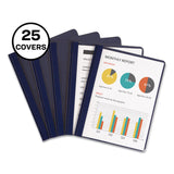 Avery® Durable Clear Front Report Cover, Prong Fastener, 0.13" Capacity, 8.5 x 11, Clear/Blue, 25/Box (AVE47961) 1 Pack of 25