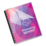 Fellowes® Crystals Transparent Presentation Covers for Binding Systems, Clear, with Round Corners, 11.25 x 8.75, Punched, 100/Pack (FEL5293401) Pack of 100