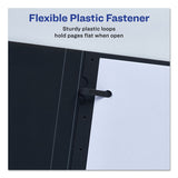 Avery® Lay Flat View Report Cover, Flexible Fastener, 0.5" Capacity, 8.5 x 11, Clear/Gray (AVE47781) 1 Pack of 1