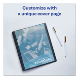 Avery® Lay Flat View Report Cover, Flexible Fastener, 0.5" Capacity, 8.5 x 11, Clear/Gray (AVE47781) 1 Pack of 1