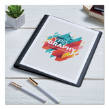 Avery® Lay Flat View Report Cover, Flexible Fastener, 0.5" Capacity, 8.5 x 11, Clear/Gray (AVE47781) 1 Pack of 1