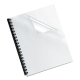 Fellowes® Crystals Transparent Presentation Covers for Binding Systems, Clear, with Round Corners, 11.25 x 8.75, Unpunched, 100/Pack (FEL52311) Pack of 100