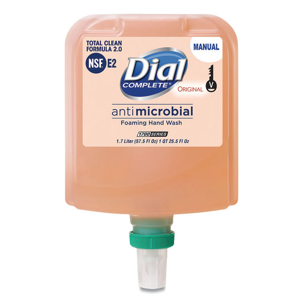 Dial® Professional Antibacterial Foaming Hand Wash Refill for Dial 1700 V Dispenser, Original, 1.7 L, 3/Carton (DIA19723)