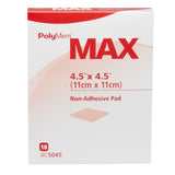 PolyMem® Max® Foam Dressing 4-1/2 X 4-1/2 Inch Without Border Film Backing Nonadhesive Square Sterile (481320_BX) 10/BX