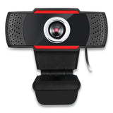 Adesso CyberTrack H3 720P HD USB Webcam with Microphone, 1280 pixels x 720 pixels, 1.3 Mpixels, Black (ADECYBERTRACKH3) Each
