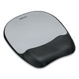 Fellowes® Memory Foam Mouse Pad with Wrist Rest, 7.93 x 9.25, Black/Silver (FEL9175801) Each