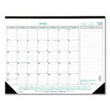 Brownline® EcoLogix Monthly Desk Pad Calendar, EcoLogix Artwork, 22 x 17, White/Green Sheets, Black Binding, 12-Month (Jan-Dec): 2026 (REDC177437) Each