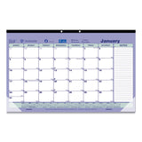 Brownline® Monthly Desk Pad Calendar, 17.75 x 10.88, White/Blue/Green Sheets, Black Binding, Clear Corners, 12-Month (Jan to Dec): 2026 (REDC181700)