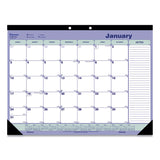 Blueline® Monthly Desk Pad Calendar, 21.25 x 16, White/Blue/Green Sheets, Black Binding, Black Corners, 12-Month (Jan to Dec): 2026 (REDC181731) Each