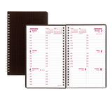 Brownline® DuraFlex Weekly Planner, 8 x 5, Black Cover, 12-Month (Jan to Dec): 2026 (REDCB75VBLK) Each