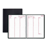 Brownline® DuraFlex Weekly Planner, 11 x 8.5, Black Cover, 12-Month (Jan to Dec): 2026 (REDCB950VBLK) Each