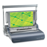Fellowes® Quasar Manual Wire Binding Machine, 130 Sheets, 8.13 x 15.38 x 5.13, Metallic Gray (FEL5217401) Each