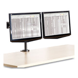 Fellowes® Professional Series Depth Adjustable Dual Monitor Arm, 360 deg Rotation, 37 deg Tilt, 360 deg Pan, Black, Supports 24 lb (FEL8041701) Each