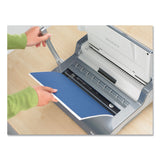 Fellowes® Quasar Manual Wire Binding Machine, 130 Sheets, 8.13 x 15.38 x 5.13, Metallic Gray (FEL5217401) Each