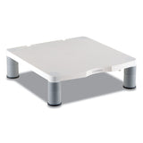 Fellowes® Standard Monitor Riser, For 21" Monitors, 13.38" x 13.63" x 2" to 4", Platinum/Graphite, Supports 60 lbs (FEL91712) Each