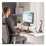 Fellowes® Standard Monitor Riser, For 21" Monitors, 13.38" x 13.63" x 2" to 4", Platinum/Graphite, Supports 60 lbs (FEL91712) Each