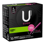 U by Kotex® Click® Tampon Super Absorbency Plastic Applicator Individually Wrapped (1184199_PK) 16/PK
