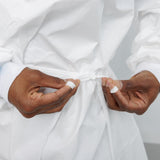 Contec® CritiGear™ Chemotherapy Procedure Gown Small / Medium White NonSterile ASTM D6978-05 Disposable (1126626_BG) 10/BG