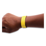 SICURIX® Security Wristbands, Sequentially Numbered, 10" x 0.75", Yellow, 100/Pack (BAU85070) Pack of 100