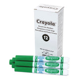 Crayola® Broad Line Washable Markers, Broad Bullet Tip, Green, 12/Box (CYO587800044) Box of 12