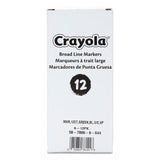 Crayola® Broad Line Washable Markers, Broad Bullet Tip, Green, 12/Box (CYO587800044) Box of 12
