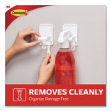 Command™ Spray Bottle Holder, 2.34w x 1.69d x 3.34h, White, 2 Hangers/4 Strips/Pack (MMM170092ES) Pack of 2