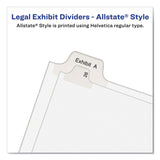 Avery® Preprinted Legal Exhibit Side Tab Index Dividers, Allstate Style, 10-Tab, 4, 11 x 8.5, White, 25/Pack (AVE82202) Set of 25