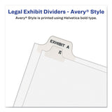 Avery® Preprinted Legal Exhibit Side Tab Index Dividers, Avery Style, 10-Tab, 10, 11 x 8.5, White, 25/Pack (AVE11920) Pack of 25