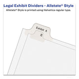 Avery® Preprinted Legal Exhibit Side Tab Index Dividers, Allstate Style, 10-Tab, 1, 11 x 8.5, White, 25/Pack (AVE82199) Set of 25