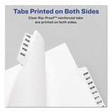 Avery® Preprinted Legal Exhibit Side Tab Index Dividers, Avery Style, 25-Tab, 101 to 125, 11 x 8.5, White, 1 Set, (1334) (AVE01334) Pack of 25