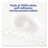 Avery® Dispenser Pack Hole Reinforcements, 0.25" Dia, White, 1,000/Pack, (5720) (AVE05720) 1 Case of 1000