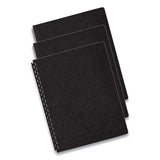 Fellowes® Executive Leather-Like Presentation Cover, Black, 11.25 x 8.75, Unpunched, 50/Pack (FEL52146) Pack of 50