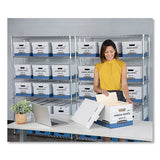 Bankers Box® STOR/FILE Medium-Duty Storage Boxes, Letter Files, 12" x 25.38" x 10.25", White, 20/Carton (FEL0070110) Case of 20