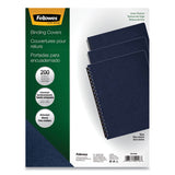 Fellowes® Expressions Linen Texture Presentation Covers for Binding Systems, Navy, 11.25 x 8.75, Unpunched, 200/Pack (FEL52113) Pack of 200