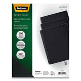 Fellowes® Expressions Linen Texture Presentation Covers for Binding Systems, Black, 11.25 x 8.75, Unpunched, 200/Pack (FEL52115) Pack of 200