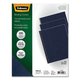Fellowes® Expressions Linen Texture Presentation Covers for Binding Systems, Navy, 11 x 8.5, Unpunched, 200/Pack (FEL52098) Pack of 200