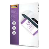 Fellowes® Laminating Pouches, 3 mil, 9" x 14.5", Gloss Clear, 50/Pack (FEL52226) Pack of 50