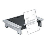 Fellowes® Office Suites Monitor Riser Plus, 19.88" x 14.06" x 4" to 6.5", Black/Silver, Supports 80 lbs (FEL8036601) Each