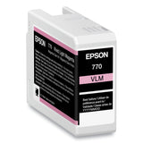 Epson® T770620 (T770) UltraChrome PRO10 Ink, 25 mL, Light Magenta (EPST770620) Each