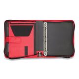 Five Star® Tech Zipper Binder, 3 Rings, 1.5" Capacity, 11 x 8.5, Red/Black Accents (ACC72206) Each