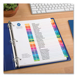 Avery® Customizable Table of Contents Ready Index Multicolor Dividers, 31-Tab, 1 to 31, 11 x 8.5, White, 6 Sets (AVE11831) Pack of 6