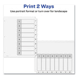 Avery® Customizable Table of Contents Ready Index Black and White Dividers, 8-Tab, 1 to 8, 11 x 8.5, White, 6 Sets (AVE11822) Pack of 6